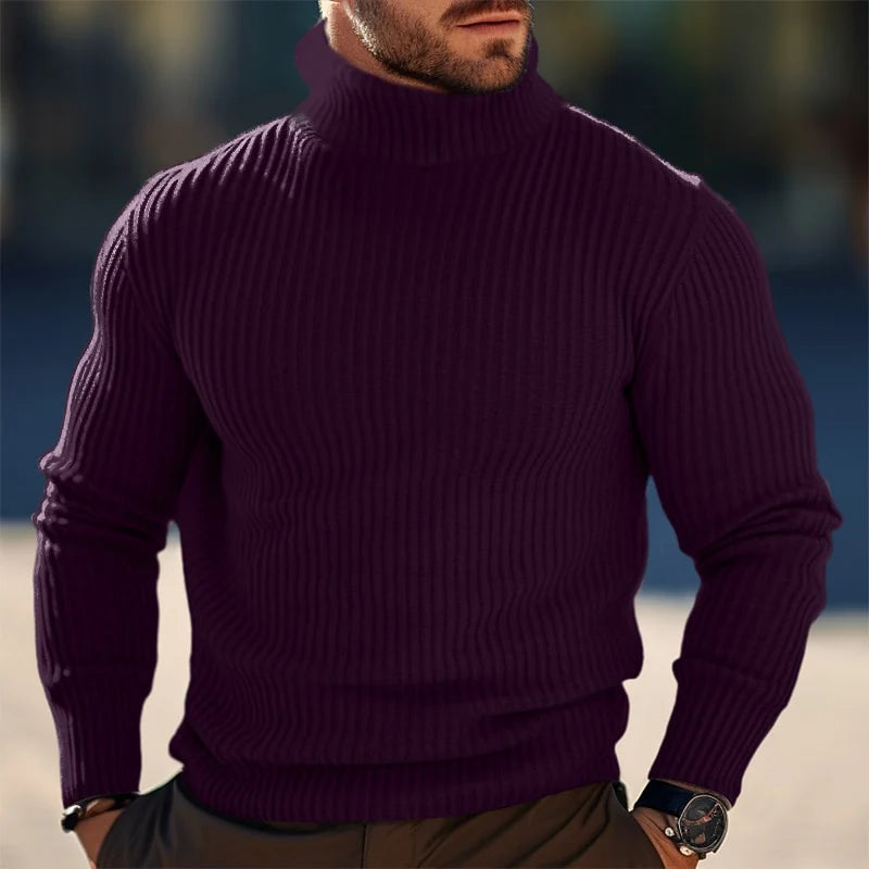 Alaric | Men's Slim Fit Ribbed Turtleneck Sweater 4