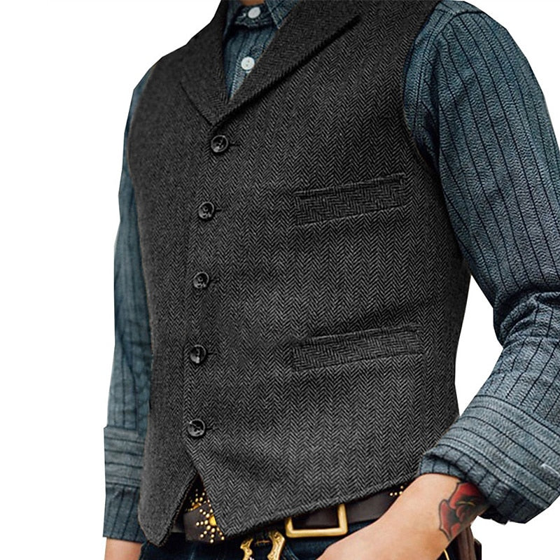 Alden | Tailored Herringbone Waistcoat Classic Fit 5