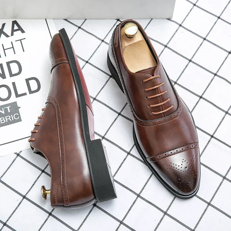 Black Oxford Shoes | Men's Classic Premium Leather 2