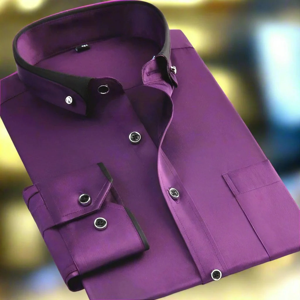 Classic Long-Sleeve Men's Shirt | Tailored Fit Smart Casual 6