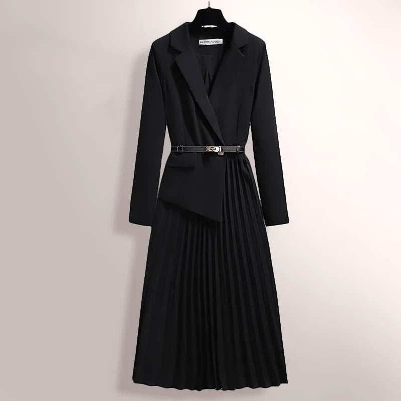 Classic Pleated Black Midi Skirt | Women's Elegant Fashion 2