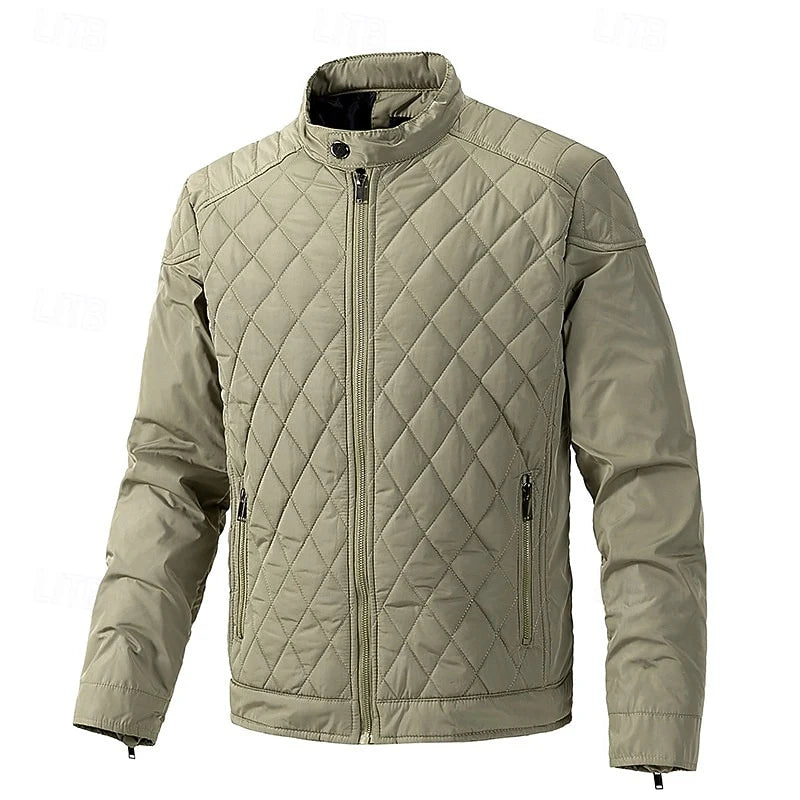 Diamond-Quilted Stand-Collar Jacket | Women's Outerwear 12