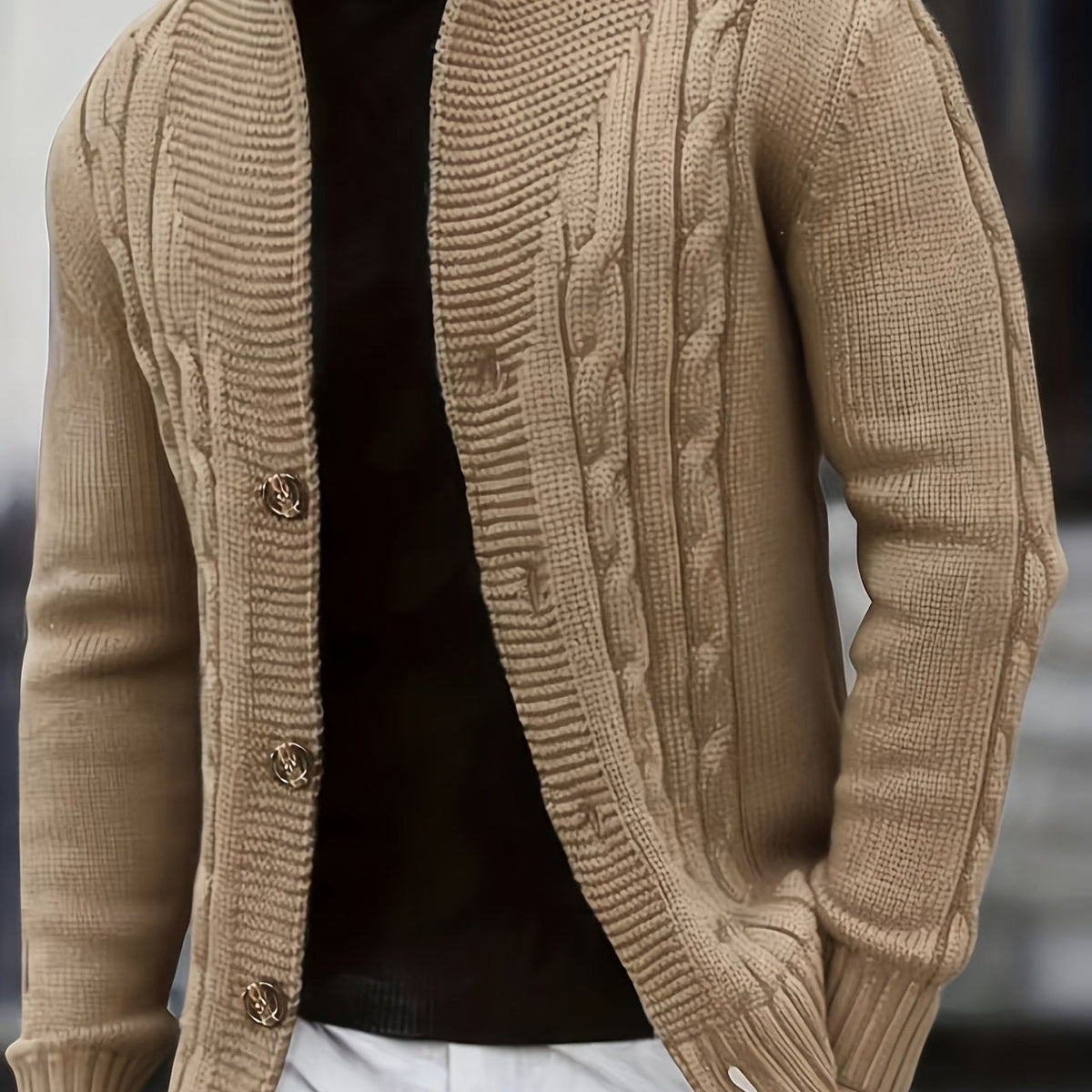 Donovan | Men’s Cable-Knit Button Cardigan 9