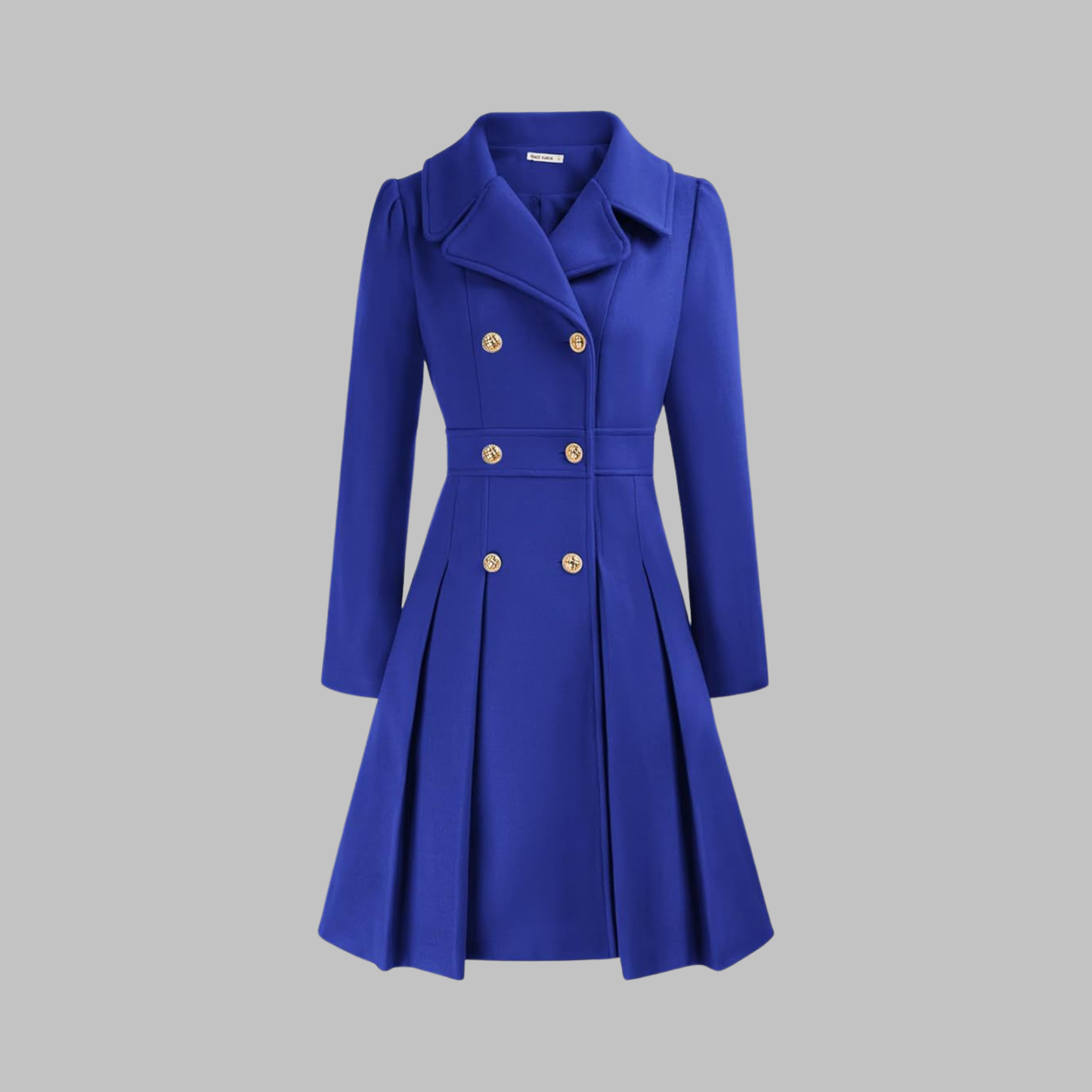 Double Button Wool Coat | Women's Classic Trench Outerwear 18