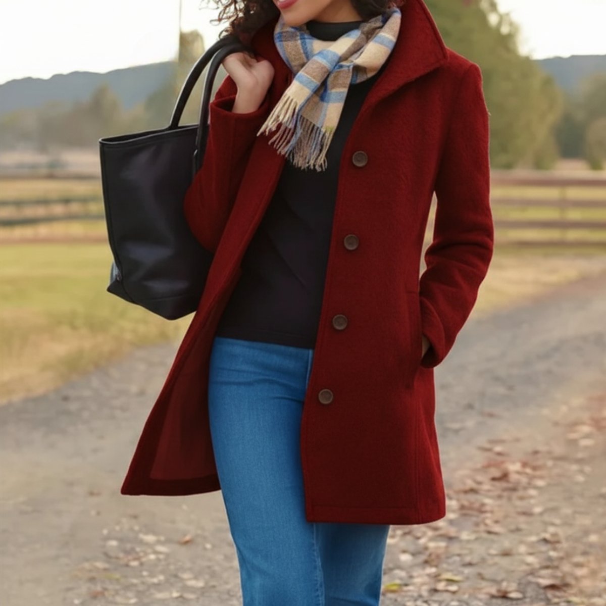 Emma | Women's Mid-Length Wool-Blend Winter Coat 6