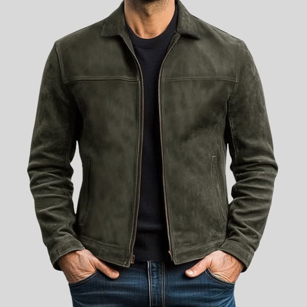 Fynn | Men's Classic Leather Jacket Zip-Up Outerwear 2