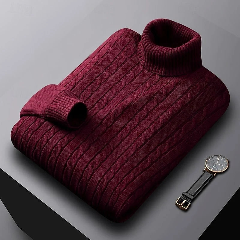 Gregory | Cable-Knit Turtleneck Jumper 12