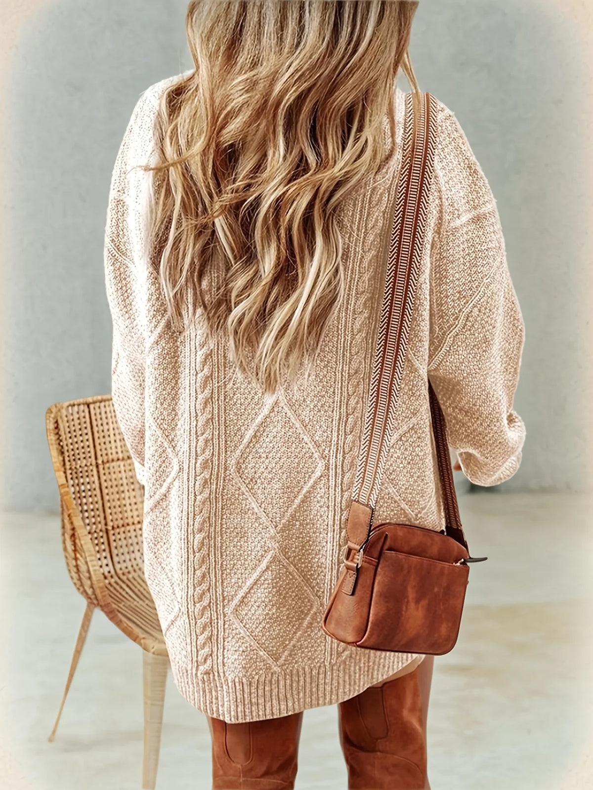Iris | Long Sleeve Knitted Jumper Dress Cozy Fit 8