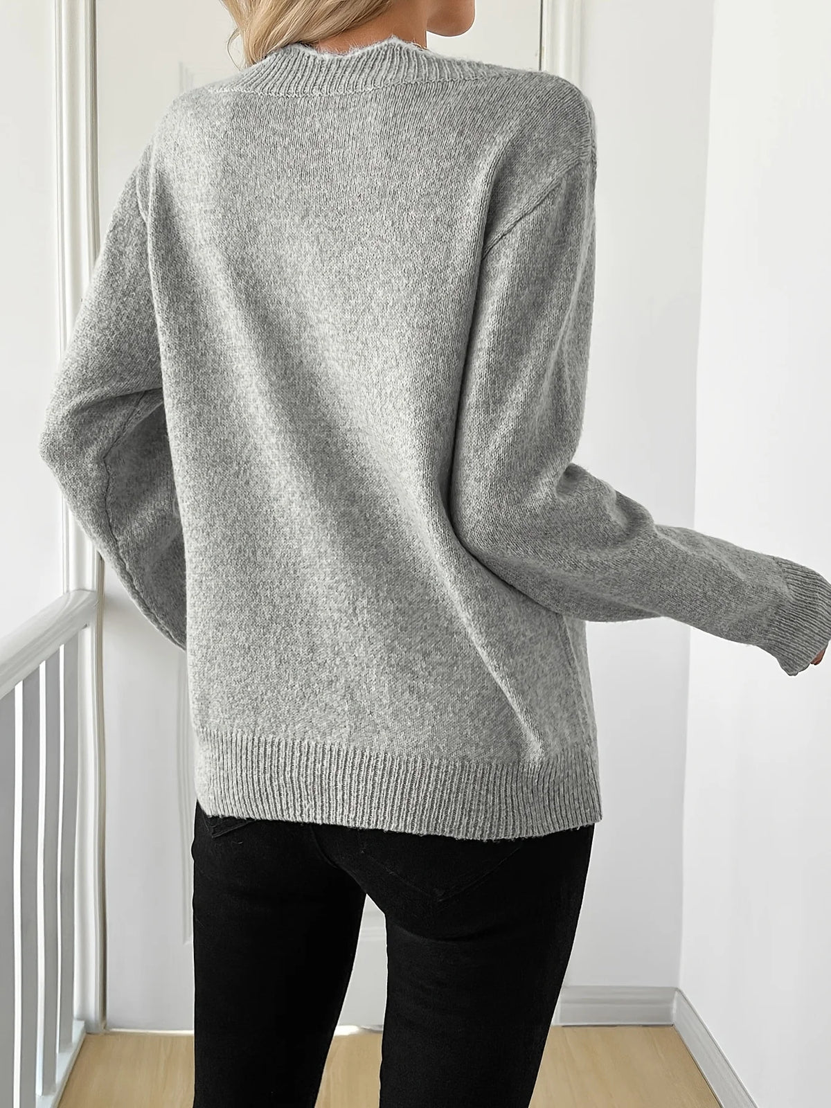 Juliana | Women's V-Neck Bow Detail Sweater 6