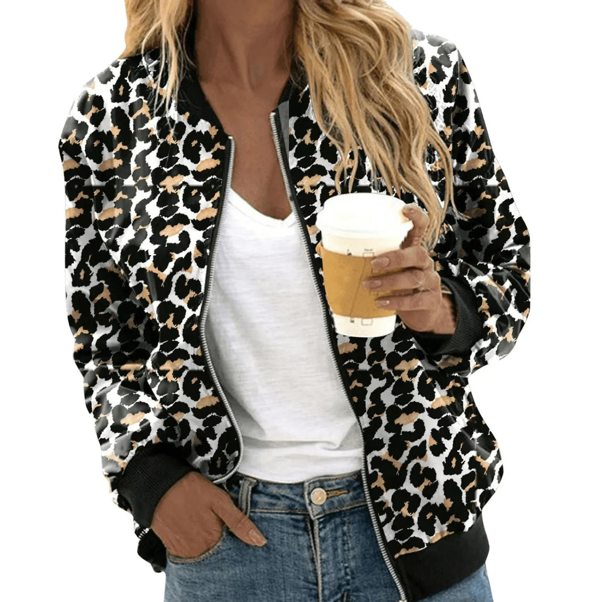 Leopard Print Bomber Jacket | Women's Stylish Coat 2