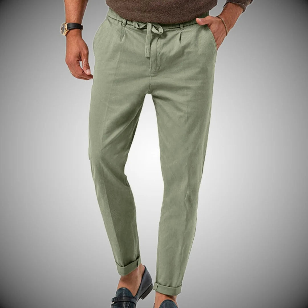 Men's Classic Fit Chino Pants White | Cotton Casual Trousers 4