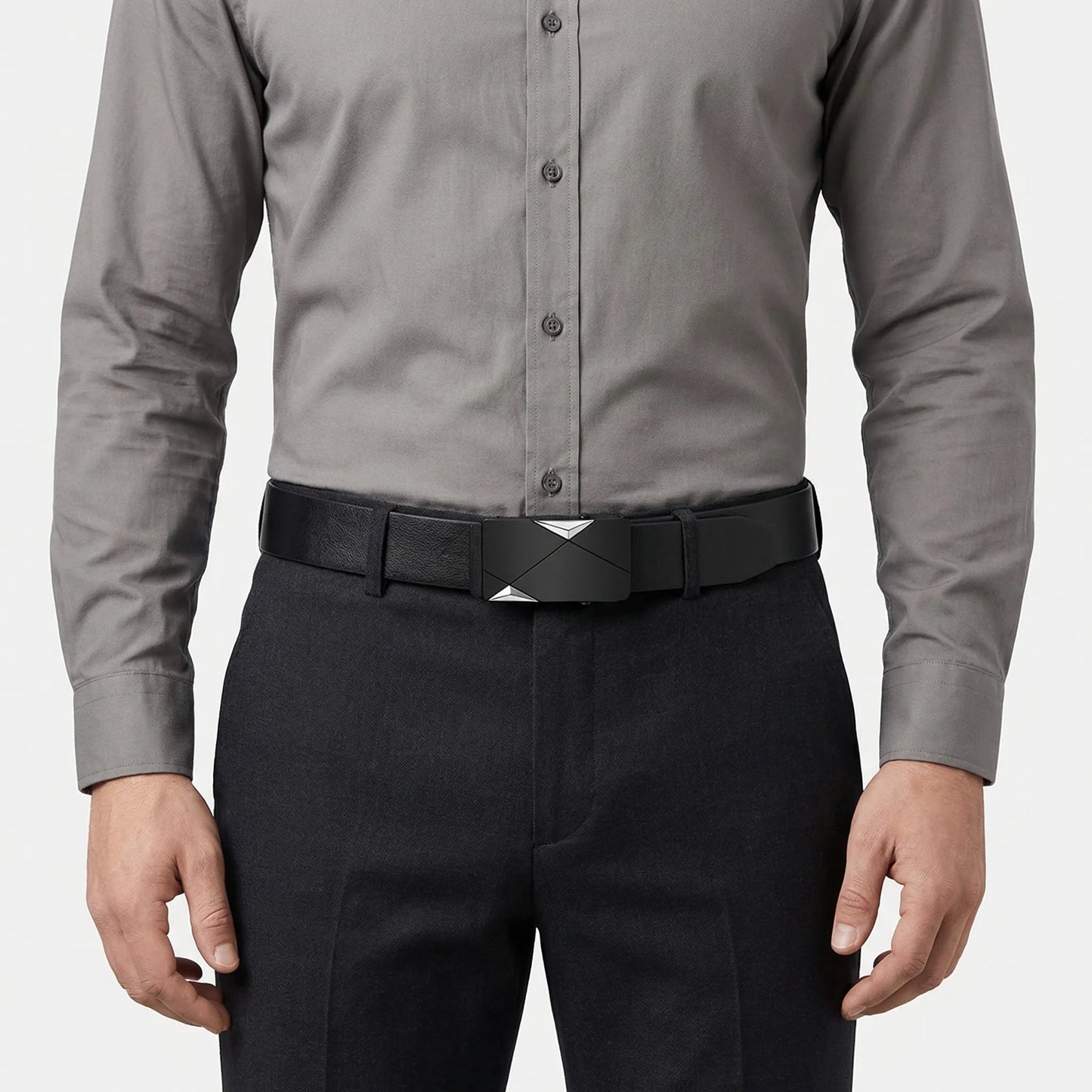 Men's Leather Belt with Automatic Buckle | Modern Adjustable Style 5