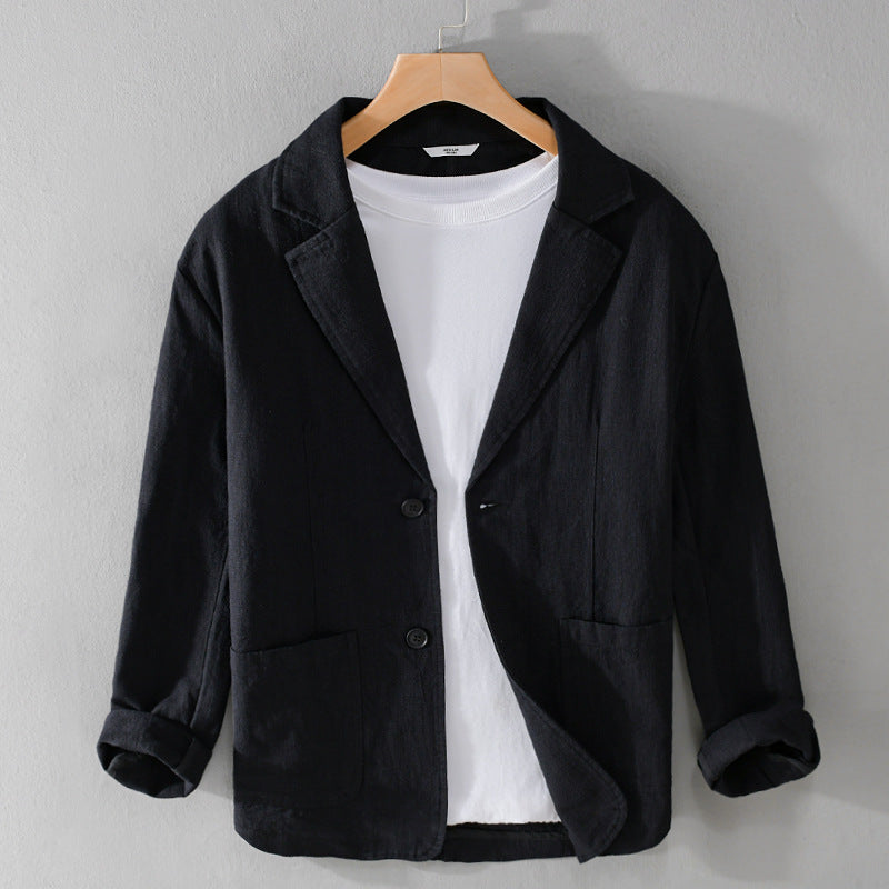 Men's Lightweight Linen Blend Casual Jacket | Smart Casual Blazer 9
