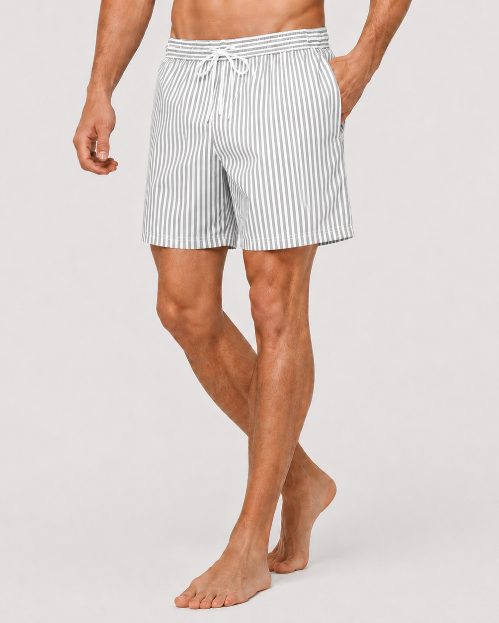 Men's Striped Quick-Dry Swim Shorts | Lightweight Swimwear 6