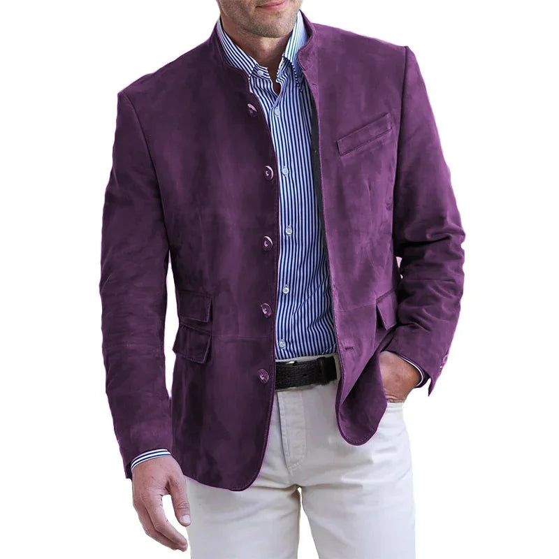 Men's Suede Zip-Up Jacket | Casual Outerwear for Men 5