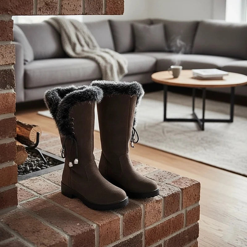 Meredith | Fur-Trimmed Knee-High Winter Boots 10