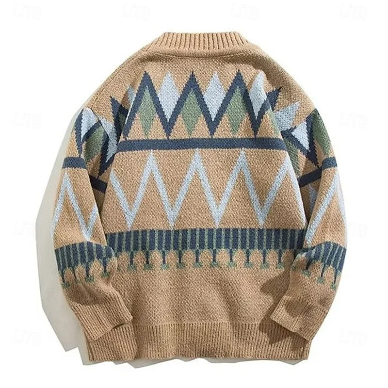 Rufus | Men's Patterned V-Neck Cardigan 7