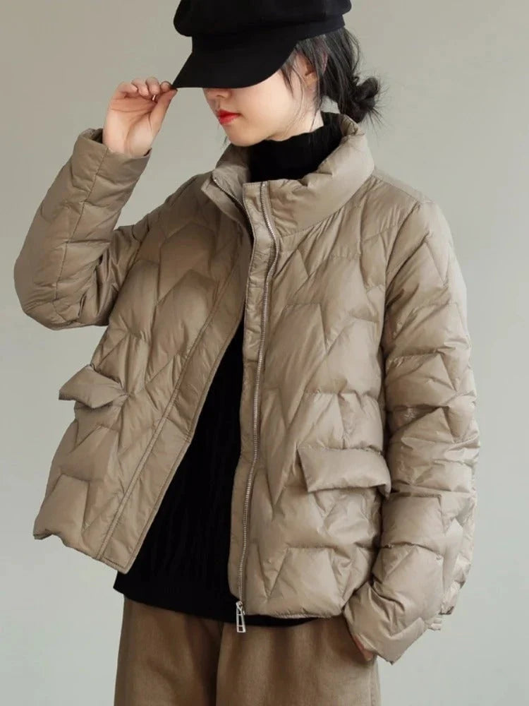 Ultralight Puffer Jacket Women | Stand-Up Collar Winter Coat 3