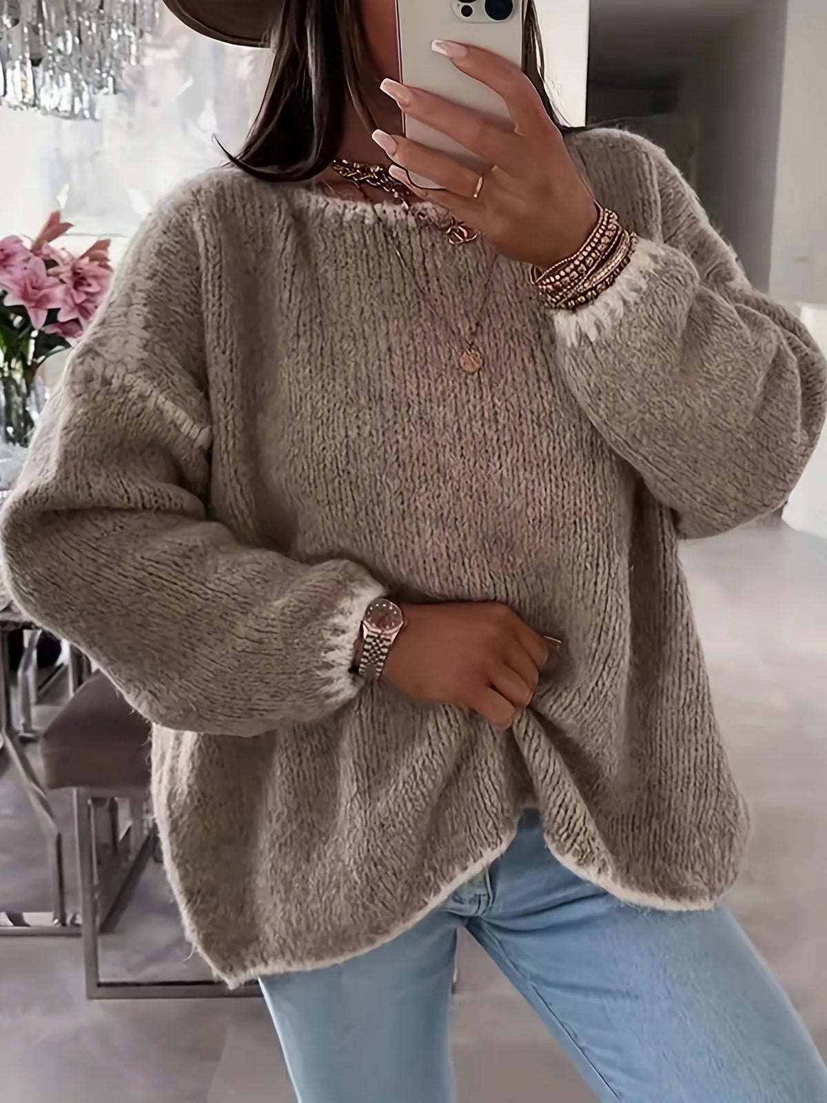 Adaline | Relaxed Boat Neck Knit Jumper 2