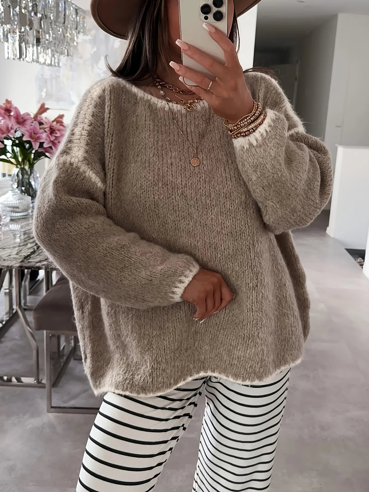 Adaline | Relaxed Boat Neck Knit Jumper 4