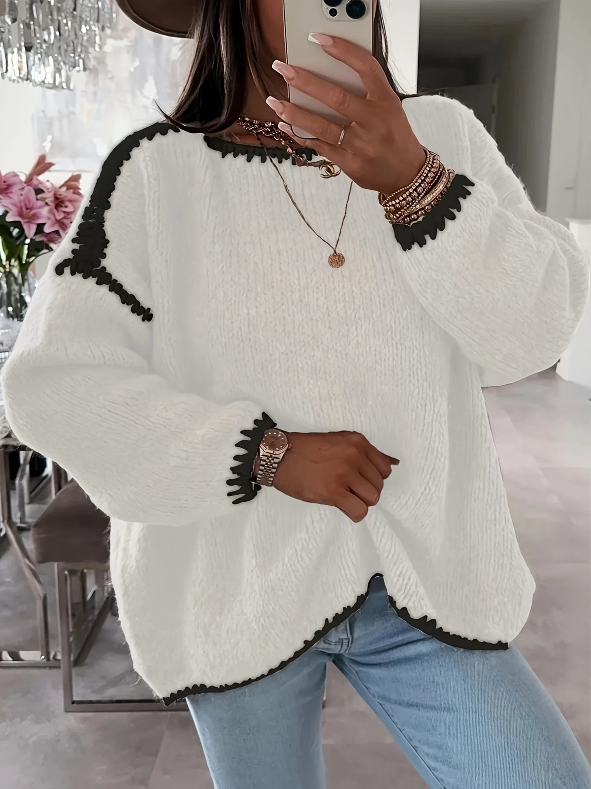 Adaline | Relaxed Boat Neck Knit Jumper 6