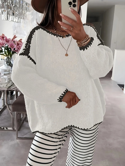 Adaline | Relaxed Boat Neck Knit Jumper 8