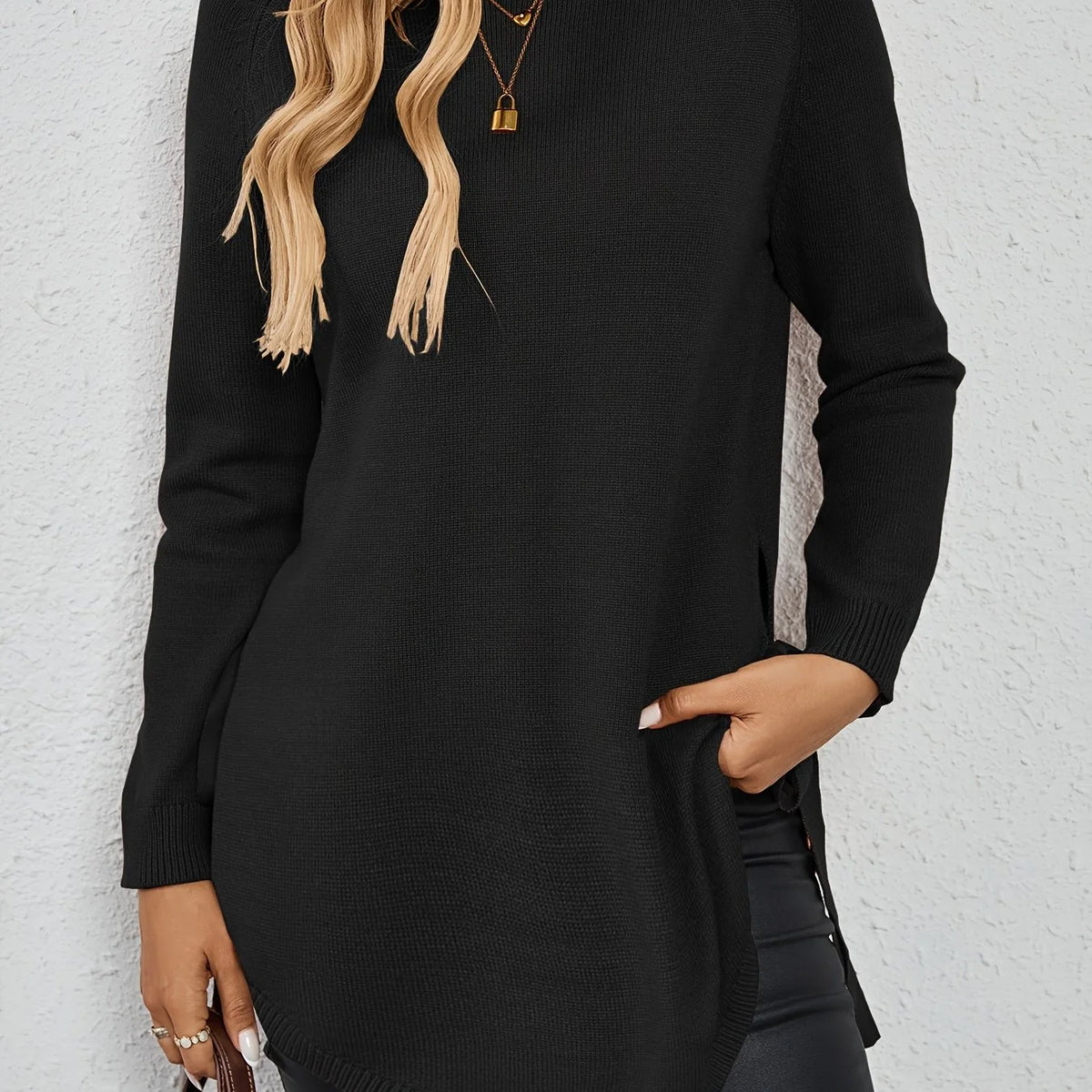 Adaline | Relaxed Longline Sweater Soft Knit 11