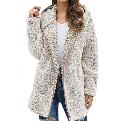 Adaline | Women's Winter Coat Lightweight Hooded Plush Warm 2