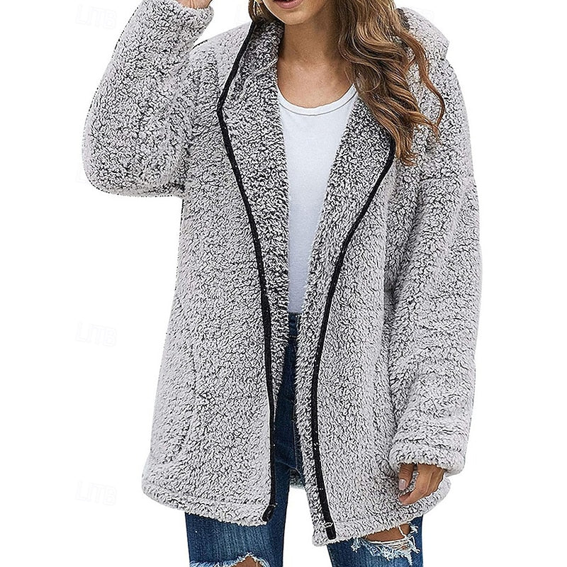 Adaline | Women's Winter Coat Lightweight Hooded Plush Warm 3