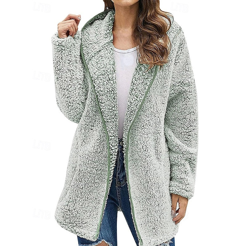 Adaline | Women's Winter Coat Lightweight Hooded Plush Warm 4
