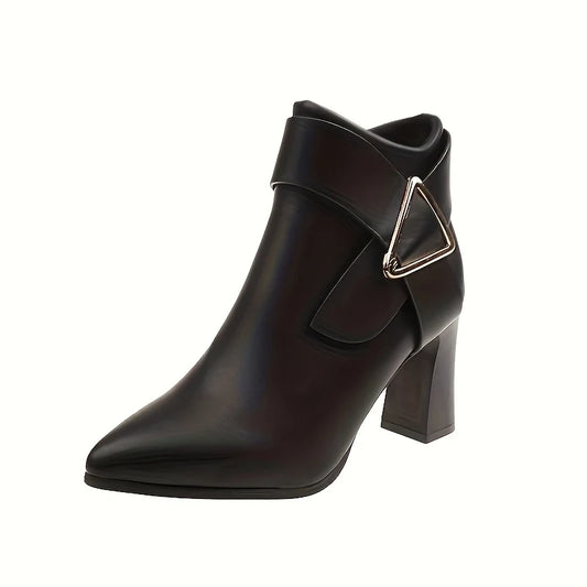 Adele | Women's Heeled Ankle Boots Black 0