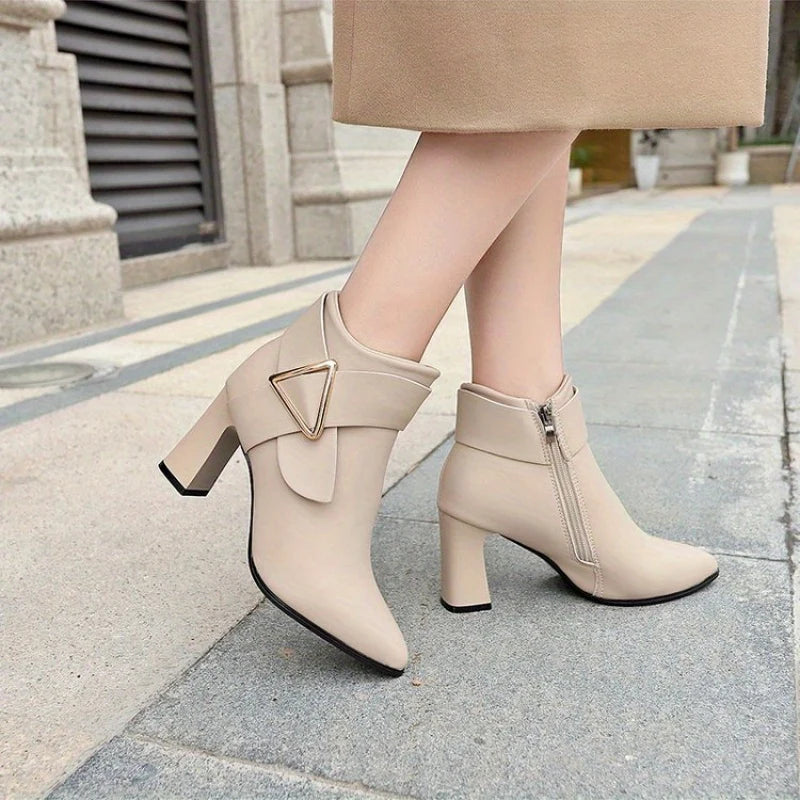 Adele | Women's Heeled Ankle Boots Black 1
