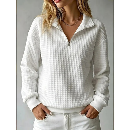 Adeline | Textured Half-Zip Sweatshirt Casual 0