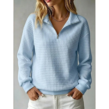 Adeline | Textured Half-Zip Sweatshirt Casual 3