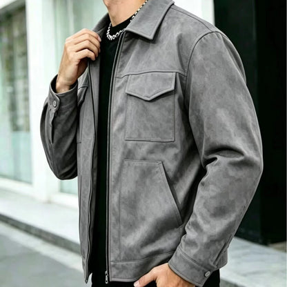 Alaric | Men's Collared Utility Jacket Relaxed Fit 0