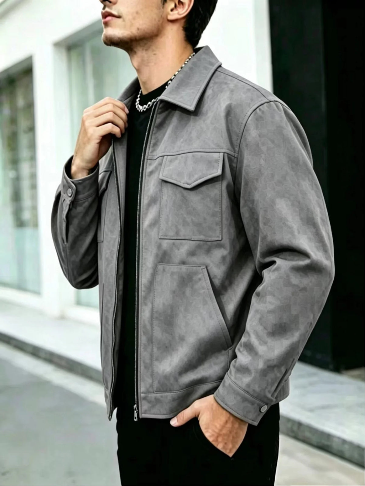 Alaric | Men's Collared Utility Jacket Relaxed Fit 1