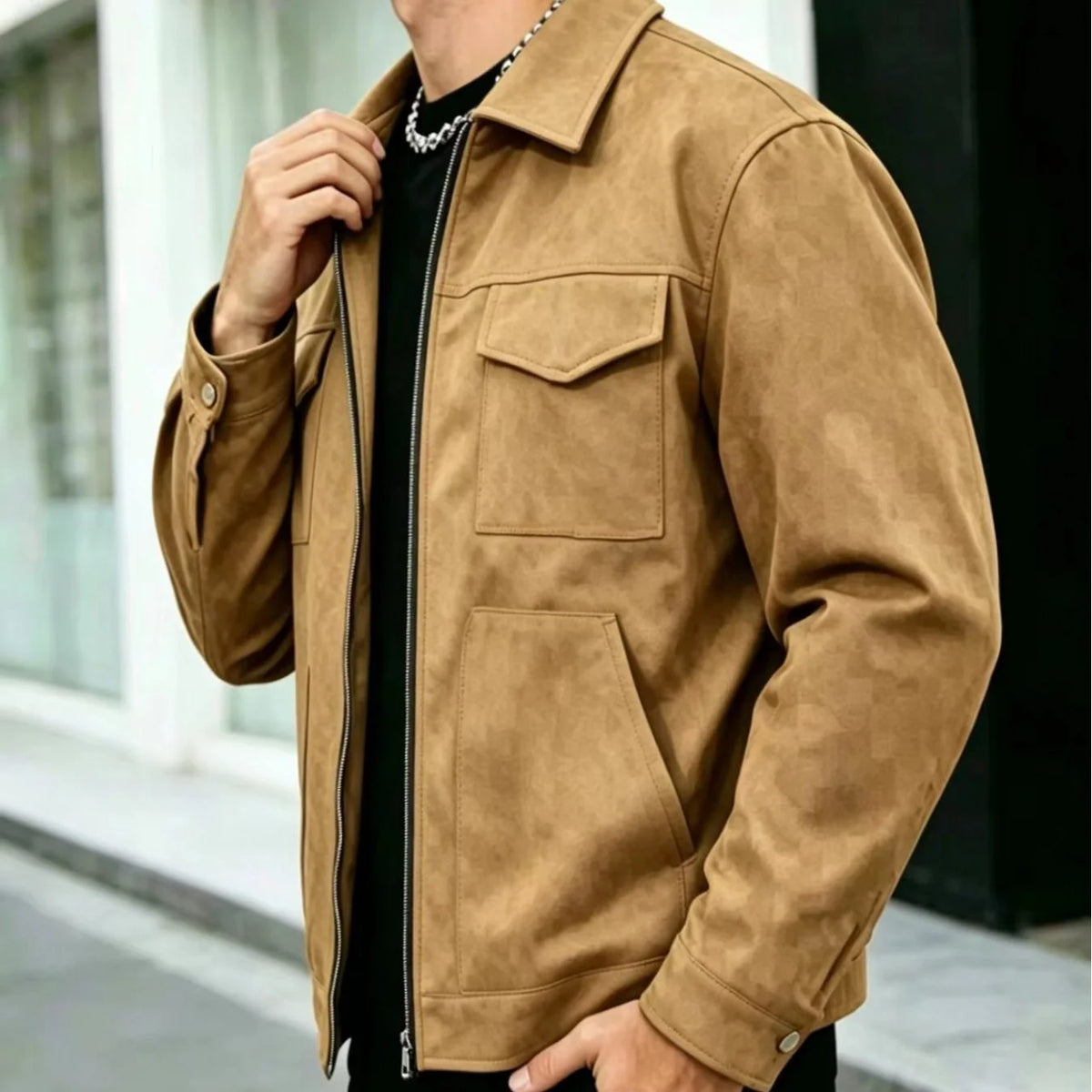 Alaric | Men's Collared Utility Jacket Relaxed Fit 6