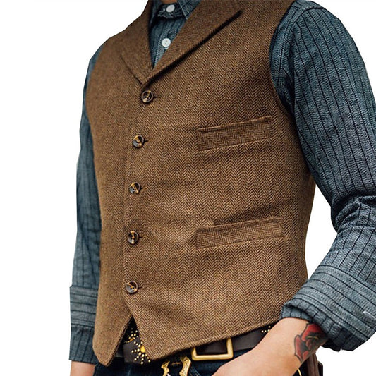 Alden | Tailored Herringbone Waistcoat Classic Fit 0