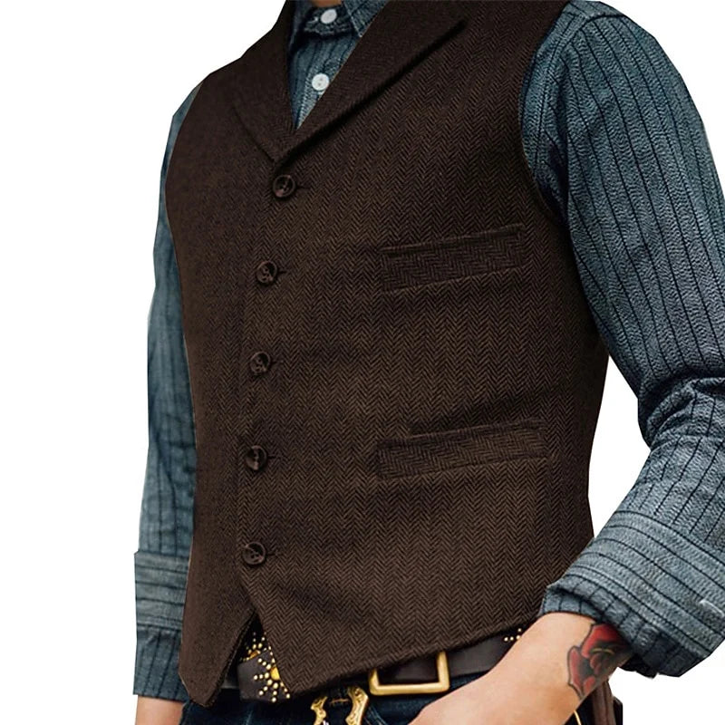 Alden | Tailored Herringbone Waistcoat Classic Fit 1