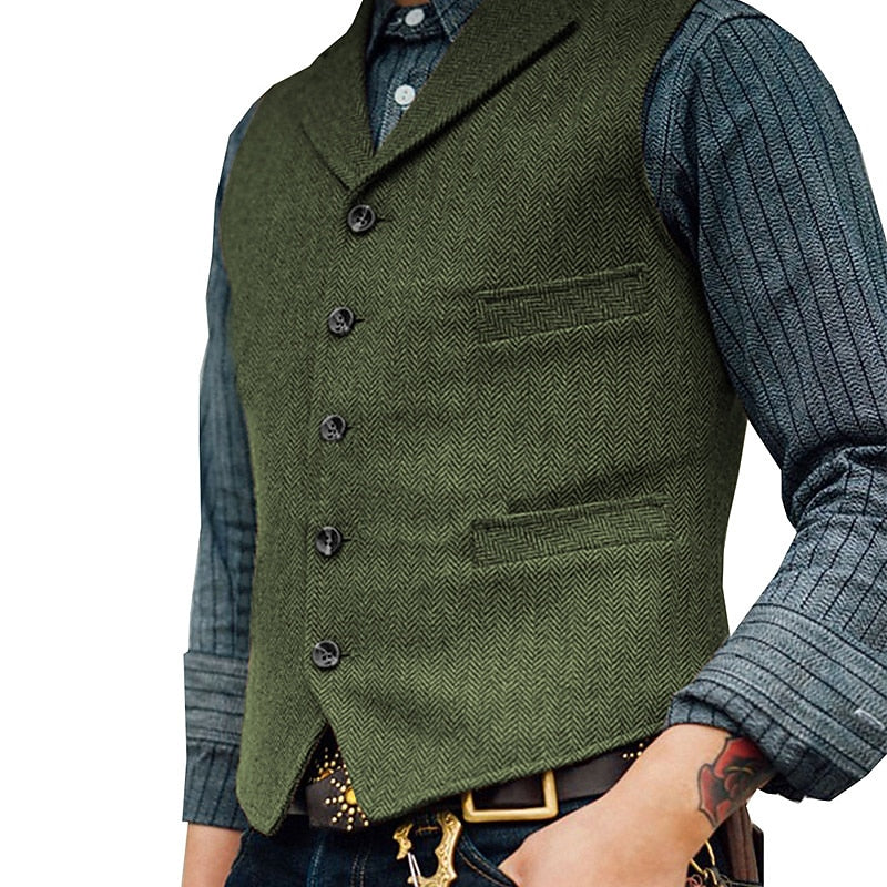 Alden | Tailored Herringbone Waistcoat Classic Fit 2