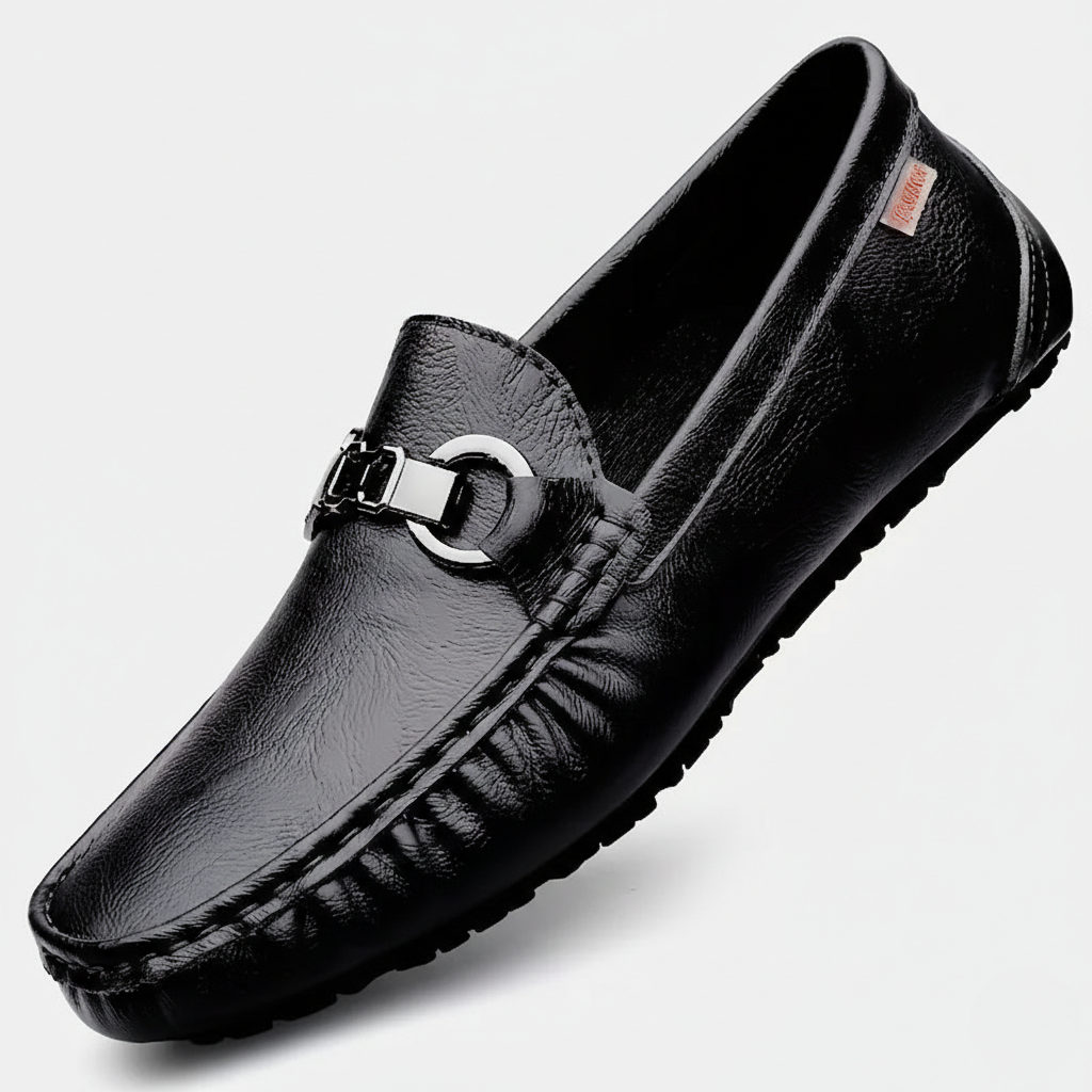 Alessio Pebbled Leather Driving Loafer for Men 1
