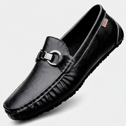 Alessio Pebbled Leather Driving Loafer for Men 1