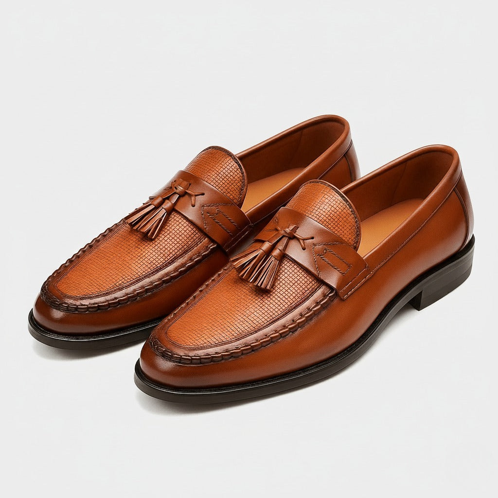 Alfie Tassel Loafers | Casual Rounded Toe Shoes 1