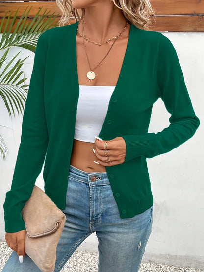 Annabel | Women's Button-Front V-Neck Cardigan 1