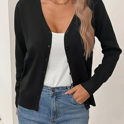 Annabel | Women's Button-Front V-Neck Cardigan 10
