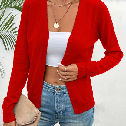 Annabel | Women's Button-Front V-Neck Cardigan 13