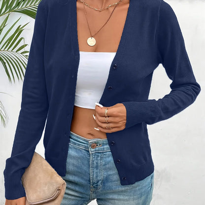 Annabel | Women's Button-Front V-Neck Cardigan 15