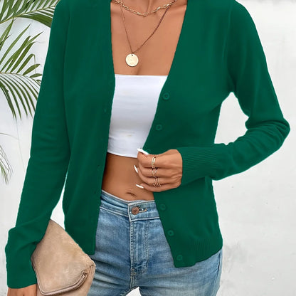 Annabel | Women's Button-Front V-Neck Cardigan 17