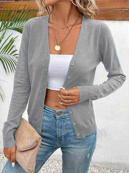Annabel | Women's Button-Front V-Neck Cardigan 2
