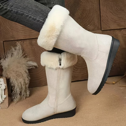 Annalise | Fur-Trimmed Mid-Calf Winter Boots 1